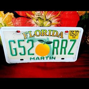 Authentic Florida retired license plate